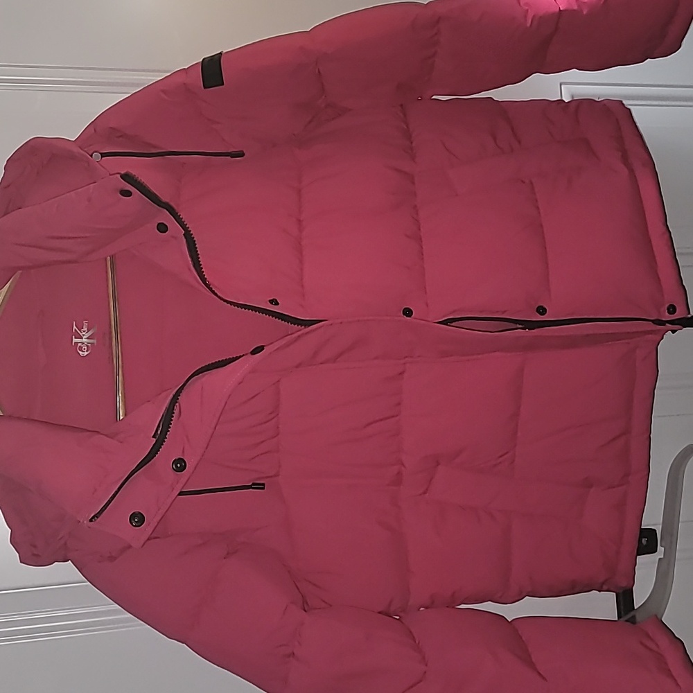 Calvin Klein Vibrant Pink Puffer Jacket - Picture 6 of 14